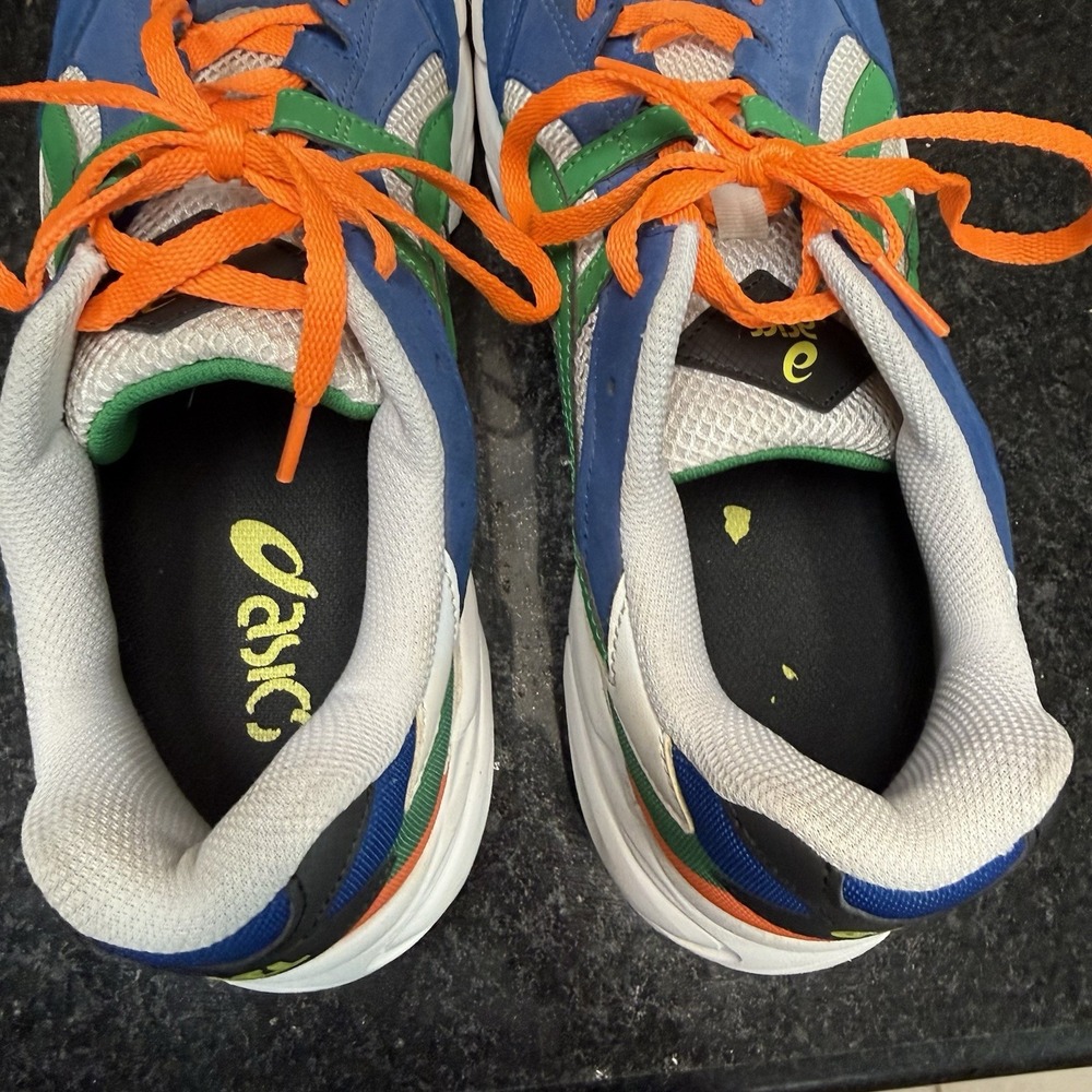 👟 ASICS GEL BND Mens 11.5 White Blue Green Orange Dad Chunky Sneakers 1021A145 - Picture 5 of 8